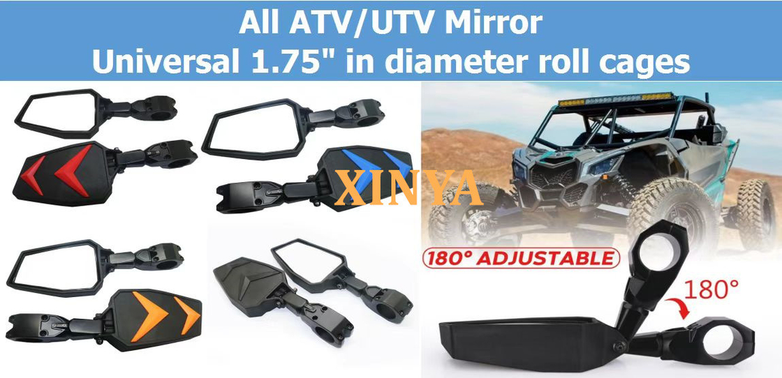 Universal rear mirror for 1.5/1.75/2 inchATV/UTV Bike